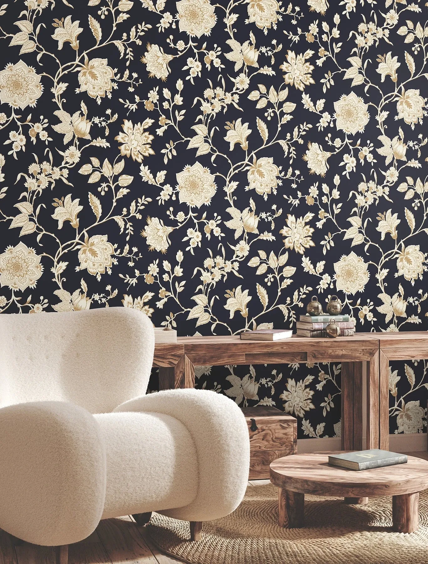 York Wallcoverings Sutton Black Wallpaper | Wallpaper Twins York Wallcoverings Sutton Black Wallpaper - SKU RT7824
