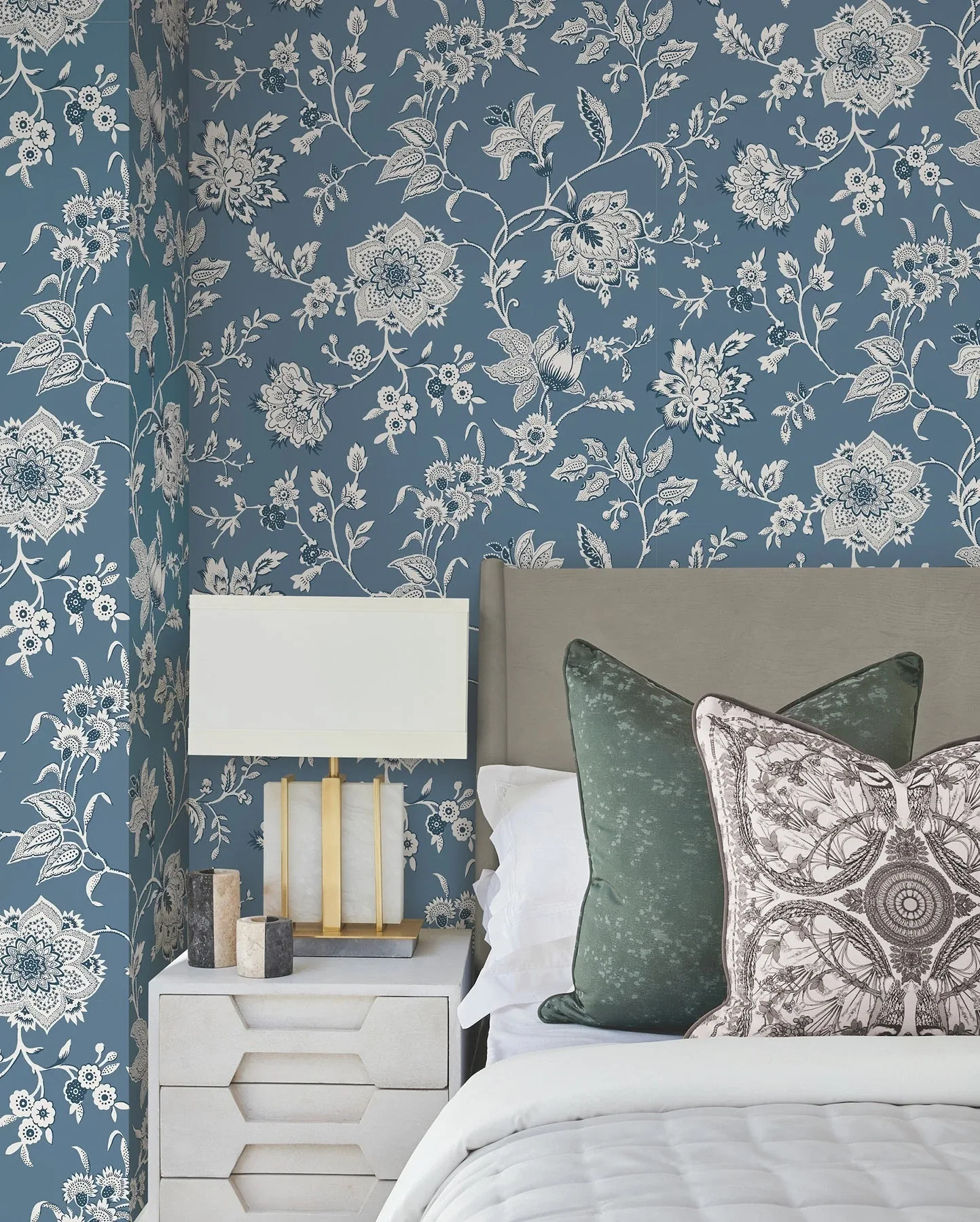 York Wallcoverings Sutton Blue Wallpaper | Wallpaper Twins York Wallcoverings Sutton Blue Wallpaper - SKU RT7821