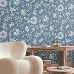 York Wallcoverings Sutton Blue Wallpaper | Wallpaper Twins York Wallcoverings Sutton Blue Wallpaper - SKU RT7821