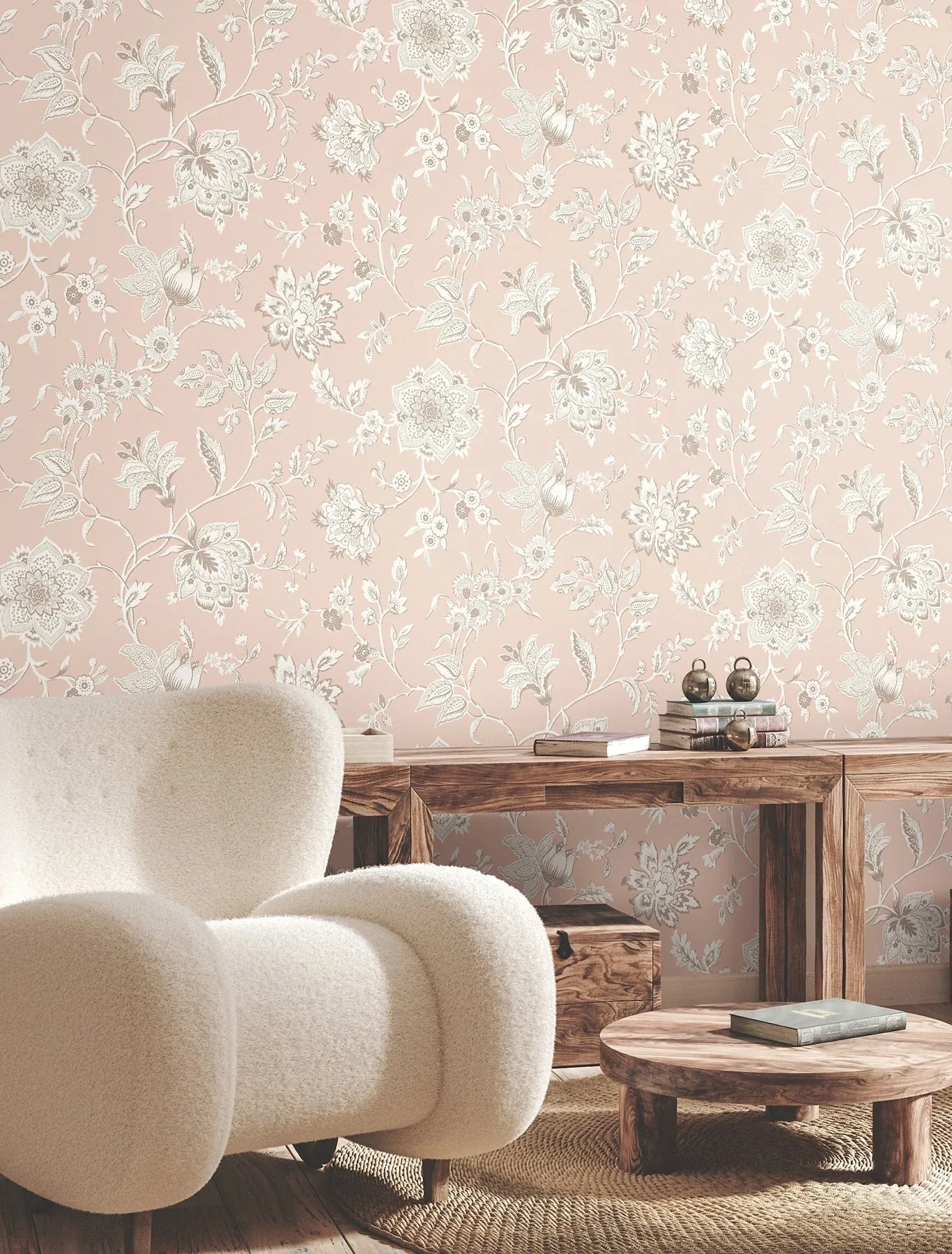 York Wallcoverings Sutton Blush Wallpaper - SKU RT7825