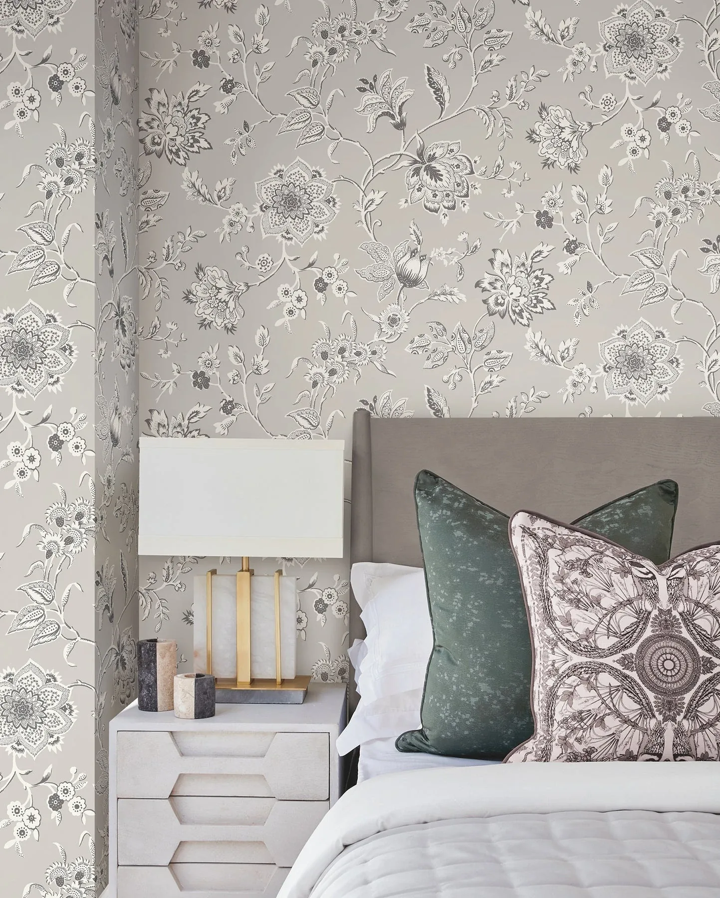 York Wallcoverings Sutton Grey Wallpaper - SKU RT7823