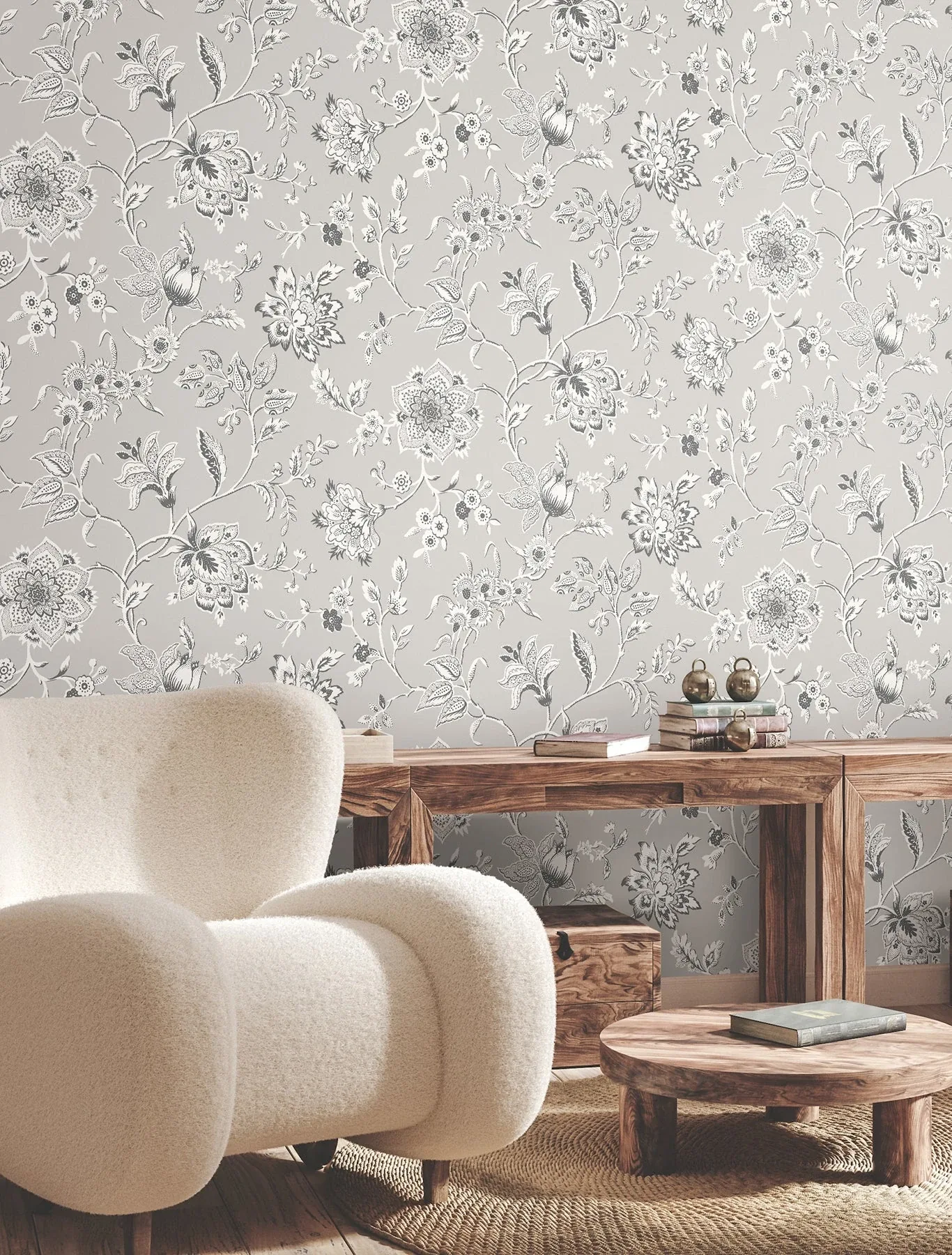 York Wallcoverings Sutton Grey Wallpaper - SKU RT7823