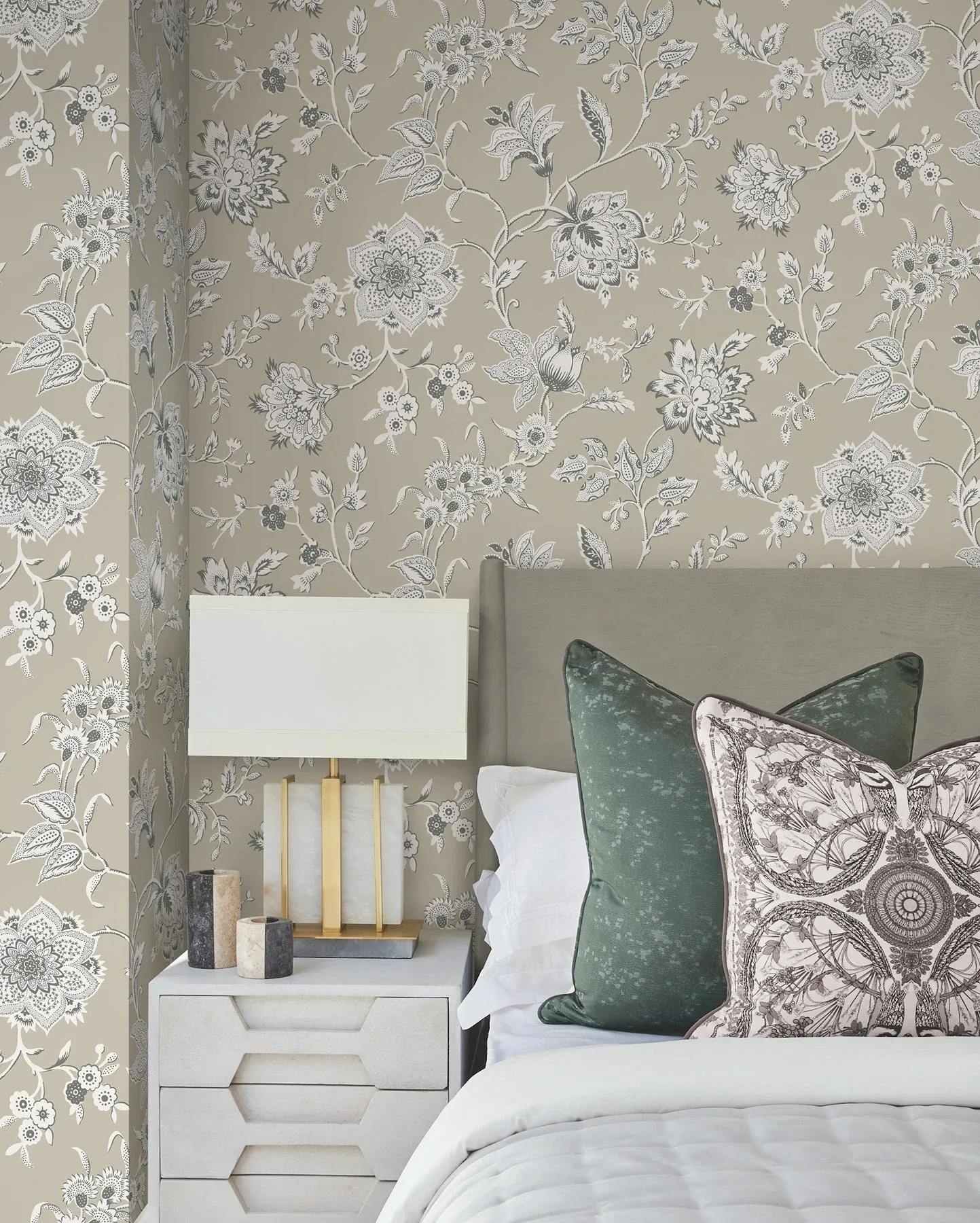 York Wallcoverings Sutton Taupe Wallpaper | Wallpaper Twins York Wallcoverings Sutton Taupe Wallpaper - SKU RT7822
