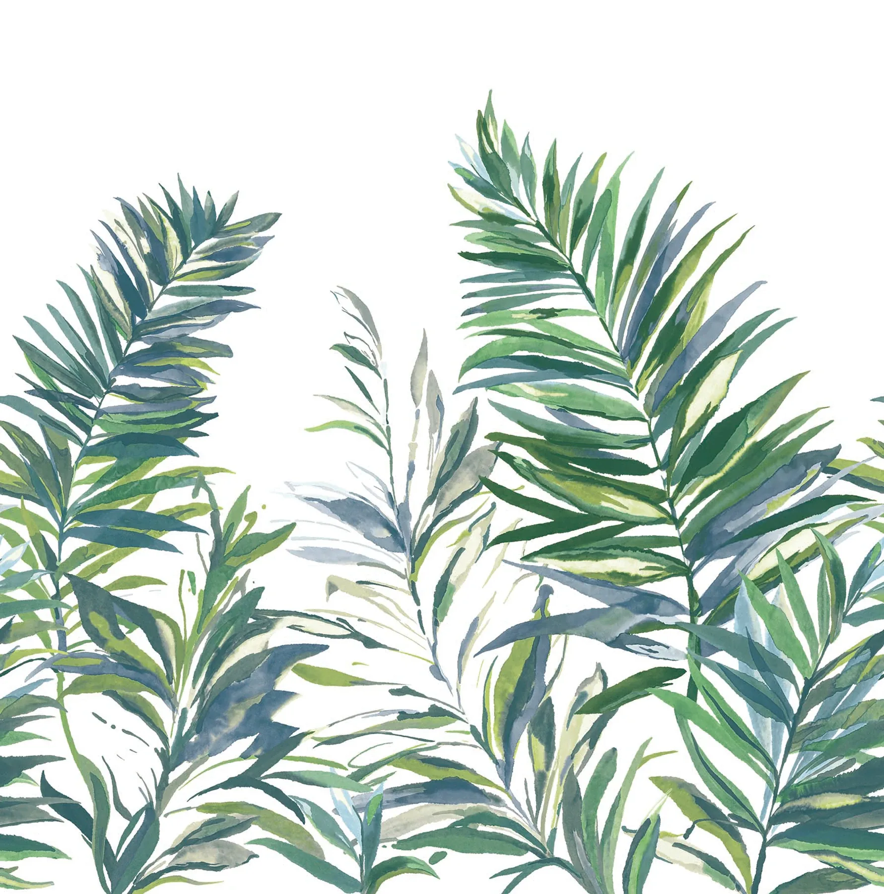 York Wallcoverings Swaying Palms Green & Blue Mural - SKU GN2546M