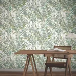 York Wallcoverings Swaying Palms Olive & Aegean Wallpaper - SKU GN2542