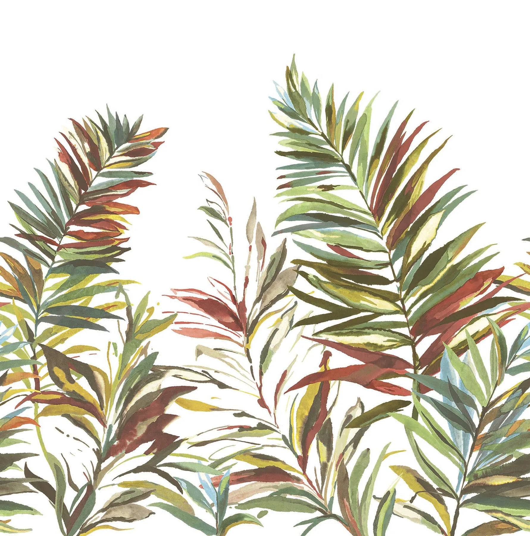 GN2545M | Swaying Palms Rouge & Mink Mural