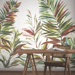 York Wallcoverings Swaying Palms Rouge & Mink Mural - SKU GN2545M