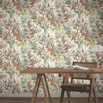 York Wallcoverings Swaying Palms Rouge & Mink Wallpaper - SKU GN2541