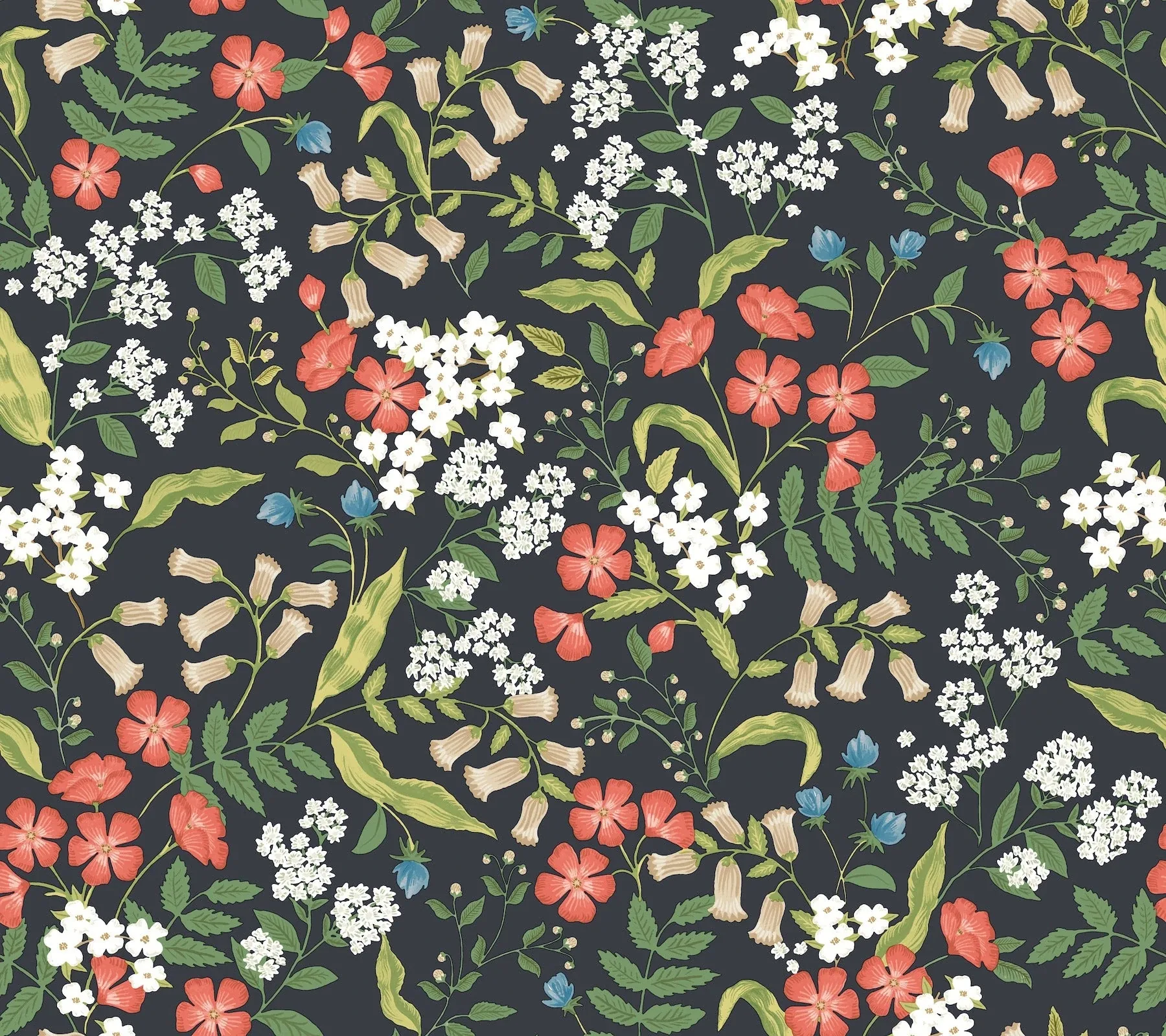 York Wallcoverings Sweetbrier Black Peel & Stick Wallpaper - SKU PSW1549RL