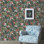 York Wallcoverings Sweetbrier Black Peel & Stick Wallpaper - SKU PSW1549RL