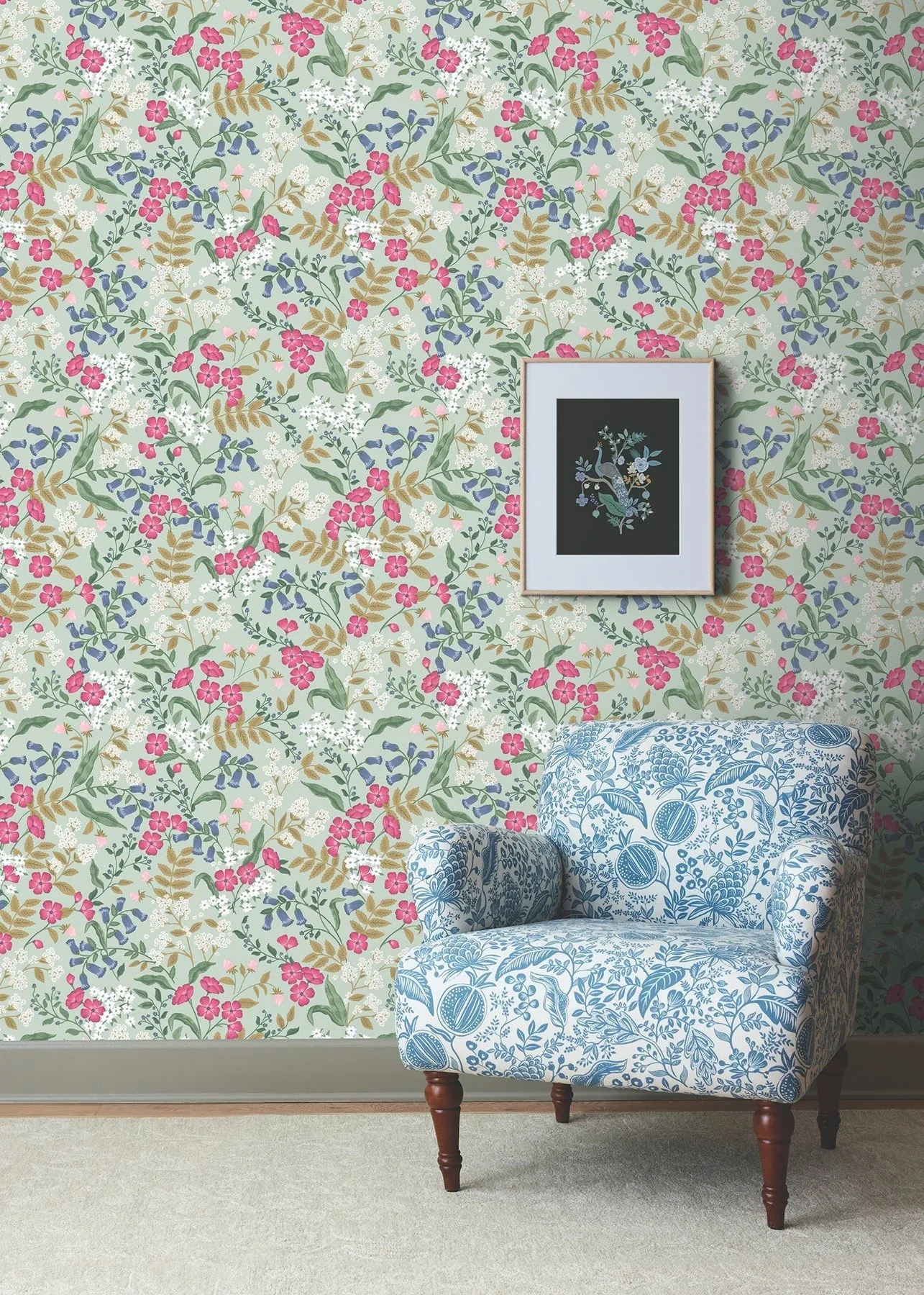 York Wallcoverings Sweetbrier Mint Peel & Stick Wallpaper - SKU PSW1545RL