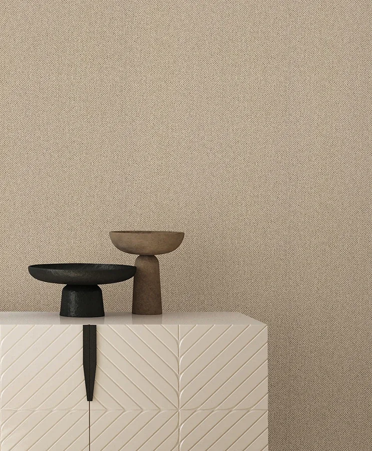 York Wallcoverings Tailored Chevron Hazelnut Wallpaper - SKU SI26130