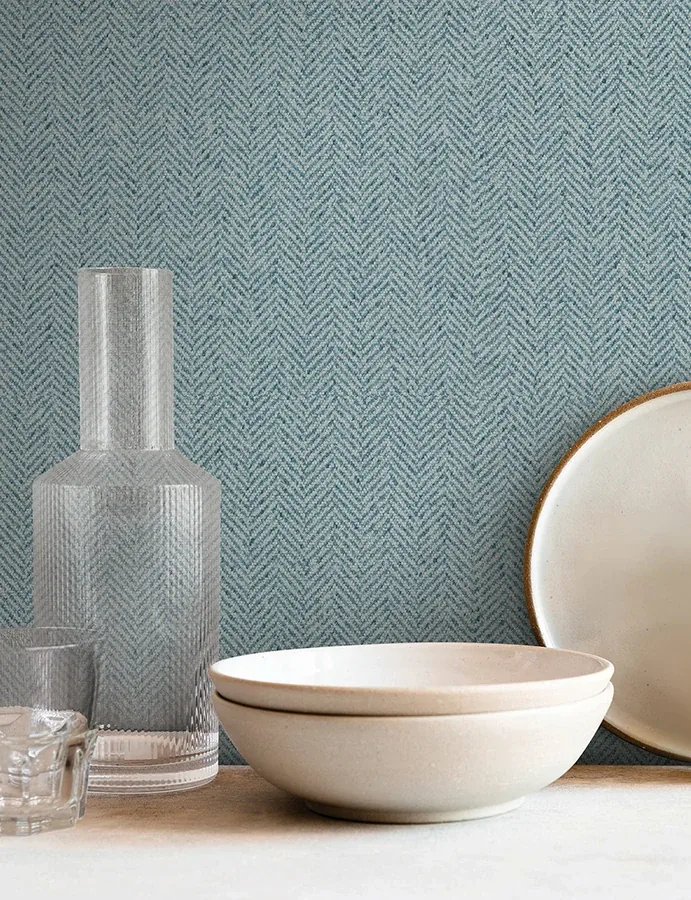 York Wallcoverings Tailored Chevron Sky Blue Wallpaper | Wallpaper Twins York Wallcoverings Tailored Chevron Sky Blue Wallpaper - SKU SI26135