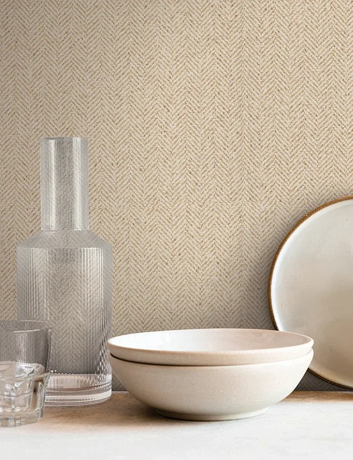 York Wallcoverings Tailored Chevron Wheat Wallpaper | Wallpaper Twins York Wallcoverings Tailored Chevron Wheat Wallpaper - SKU SI26132