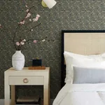 York Wallcoverings Tapestry Black Wallpaper | Wallpaper Twins York Wallcoverings Tapestry Black Wallpaper - SKU RI5124