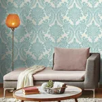 York Wallcoverings Tapestry Damask Teal Wallpaper | Wallpaper Twins York Wallcoverings Tapestry Damask Teal Wallpaper - SKU GR6025