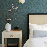York Wallcoverings Tapestry Indigo Wallpaper | Wallpaper Twins York Wallcoverings Tapestry Indigo Wallpaper - SKU RI5126
