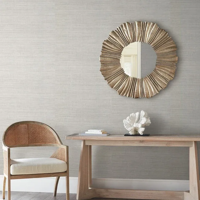 York Wallcoverings Tasar Silk Grey Wallpaper - SKU ND3069N
