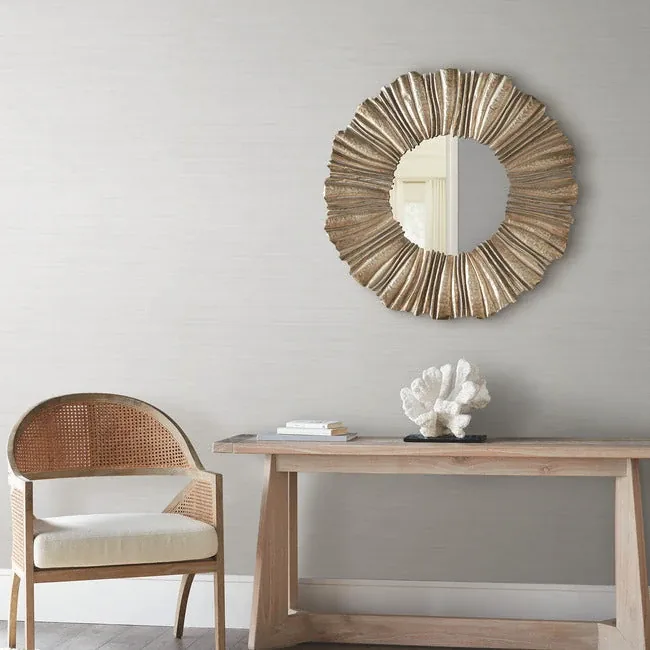 York Wallcoverings Tasar Silk White Wallpaper - SKU ND3067N