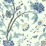 York Wallcoverings Teahouse Floral Green Wallpaper | Wallpaper Twins York Wallcoverings Teahouse Floral Green Wallpaper - SKU EB2076