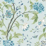 York Wallcoverings Teahouse Floral Light Blue Wallpaper | Wallpaper Twins York Wallcoverings Teahouse Floral Light Blue Wallpaper - SKU BL1784