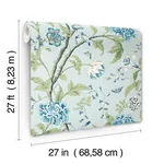 York Wallcoverings Teahouse Floral Light Blue Wallpaper | Wallpaper Twins York Wallcoverings Teahouse Floral Light Blue Wallpaper - SKU BL1784