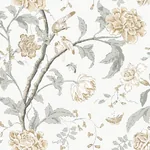 York Wallcoverings Teahouse Floral Neutral Wallpaper | Wallpaper Twins York Wallcoverings Teahouse Floral Neutral Wallpaper - SKU BL1783