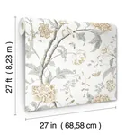 York Wallcoverings Teahouse Floral Neutral Wallpaper | Wallpaper Twins York Wallcoverings Teahouse Floral Neutral Wallpaper - SKU BL1783
