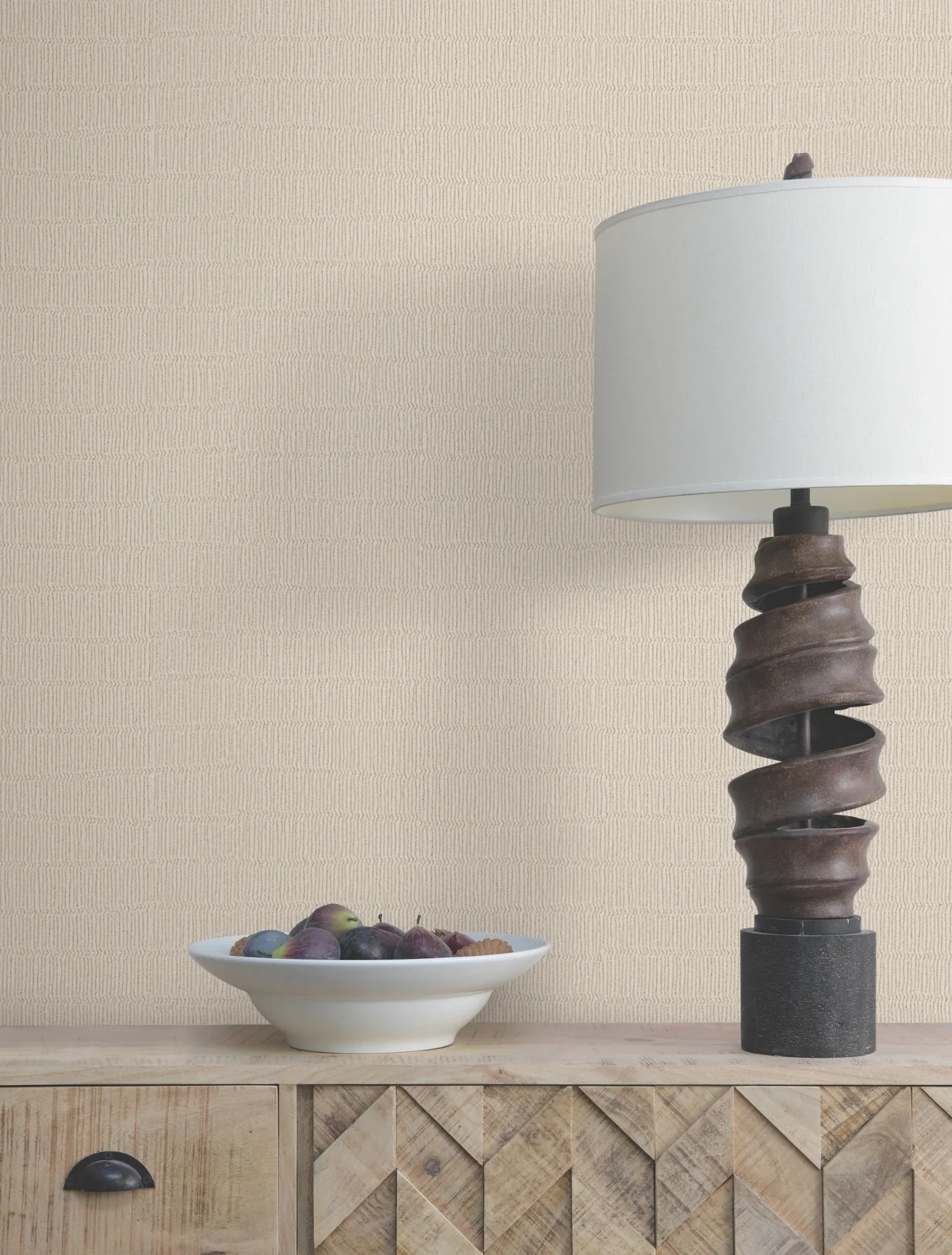 York Wallcoverings Tectonic Texture Almond & Silver Wallpaper - SKU FM1013