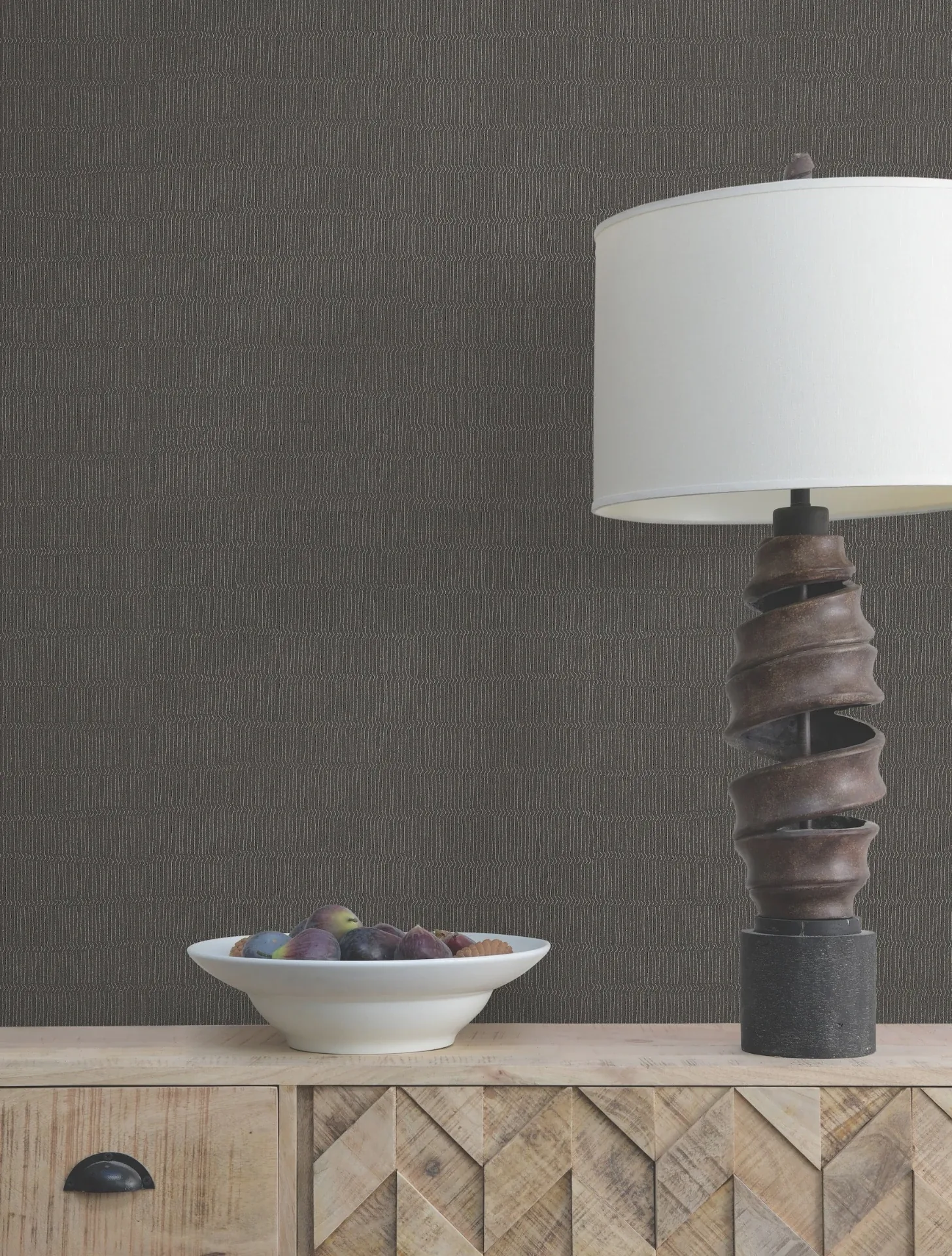 York Wallcoverings Tectonic Texture Black & Silver Wallpaper - SKU FM1011