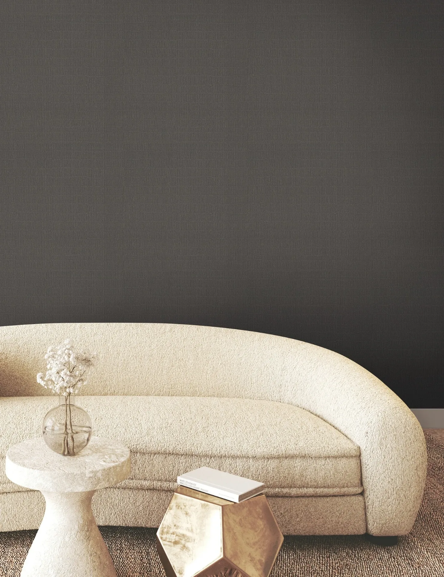York Wallcoverings Tectonic Texture Black & Silver Wallpaper - SKU FM1011