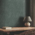 York Wallcoverings Thatched Chevron Bottle Green Wallpaper | Wallpaper Twins York Wallcoverings Thatched Chevron Bottle Green Wallpaper - SKU FM1054