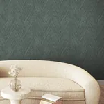 York Wallcoverings Thatched Chevron Bottle Green Wallpaper | Wallpaper Twins York Wallcoverings Thatched Chevron Bottle Green Wallpaper - SKU FM1054