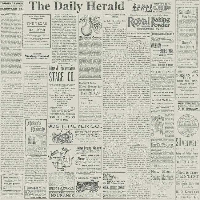 York Wallcoverings The Daily Grey & Black Wallpaper - SKU MH1510