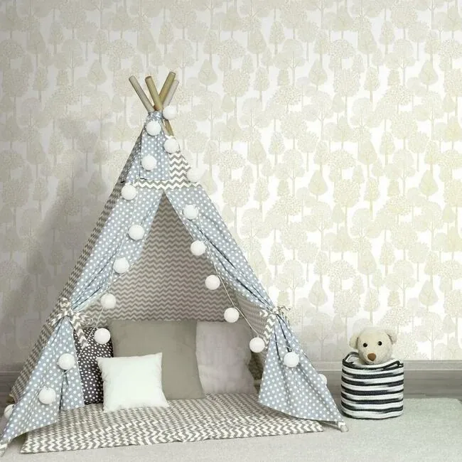 York Wallcoverings Treetops Gold Metallic Peel & Stick Wallpaper - SKU PSW1190RL
