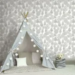 York Wallcoverings Treetops Grey Peel & Stick Wallpaper - SKU PSW1189RL