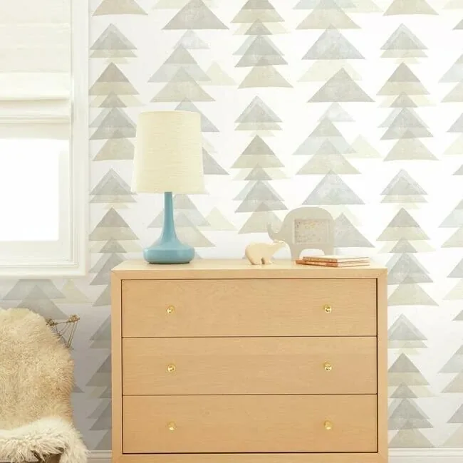 York Wallcoverings Triangles Neutral Peel & Stick Wallpaper - SKU PSW1191RL