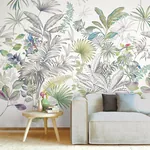 York Wallcoverings Tropical Green Wall Mural | Wallpaper Twins York Wallcoverings Tropical Green Wall Mural - SKU MU0278M