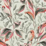York Wallcoverings Tropical Love Birds Grey Wallpaper - SKU TC2652