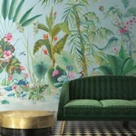 York Wallcoverings Tropical Panoramic Blue Wall Mural | Wallpaper Twins York Wallcoverings Tropical Panoramic Blue Wall Mural - SKU MU0255M