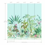 York Wallcoverings Tropical Panoramic Blue Wall Mural | Wallpaper Twins York Wallcoverings Tropical Panoramic Blue Wall Mural - SKU MU0255M