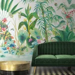 York Wallcoverings Tropical Panoramic White Wall Mural | Wallpaper Twins York Wallcoverings Tropical Panoramic White Wall Mural - SKU MU0254M