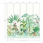 York Wallcoverings Tropical Panoramic White Wall Mural | Wallpaper Twins York Wallcoverings Tropical Panoramic White Wall Mural - SKU MU0254M