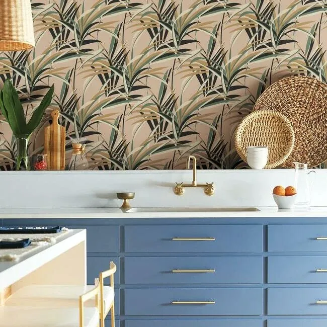 York Wallcoverings Tropical Paradise Blush Wallpaper - SKU TC2608