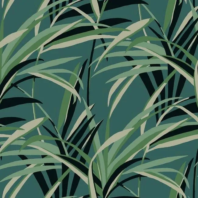 York Wallcoverings Tropical Paradise Green & Teal Wallpaper - SKU TC2607