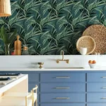 York Wallcoverings Tropical Paradise Green & Teal Wallpaper | Wallpaper Twins York Wallcoverings Tropical Paradise Green & Teal Wallpaper - SKU TC2607