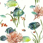 York Wallcoverings Tropical Reef Multicolor Peel & Stick Wallpaper | Wallpaper Twins York Wallcoverings Tropical Reef Multicolor Peel & Stick Wallpaper - SKU PSW1033RL
