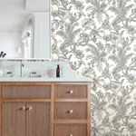 York Wallcoverings Tropical Sketch Toile Black Wallpaper | Wallpaper Twins York Wallcoverings Tropical Sketch Toile Black Wallpaper - SKU RT7841