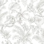 York Wallcoverings Tropical Sketch Toile Brown Wallpaper | Wallpaper Twins York Wallcoverings Tropical Sketch Toile Brown Wallpaper - SKU RT7843