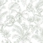 York Wallcoverings Tropical Sketch Toile Forest Wallpaper - SKU RT7842